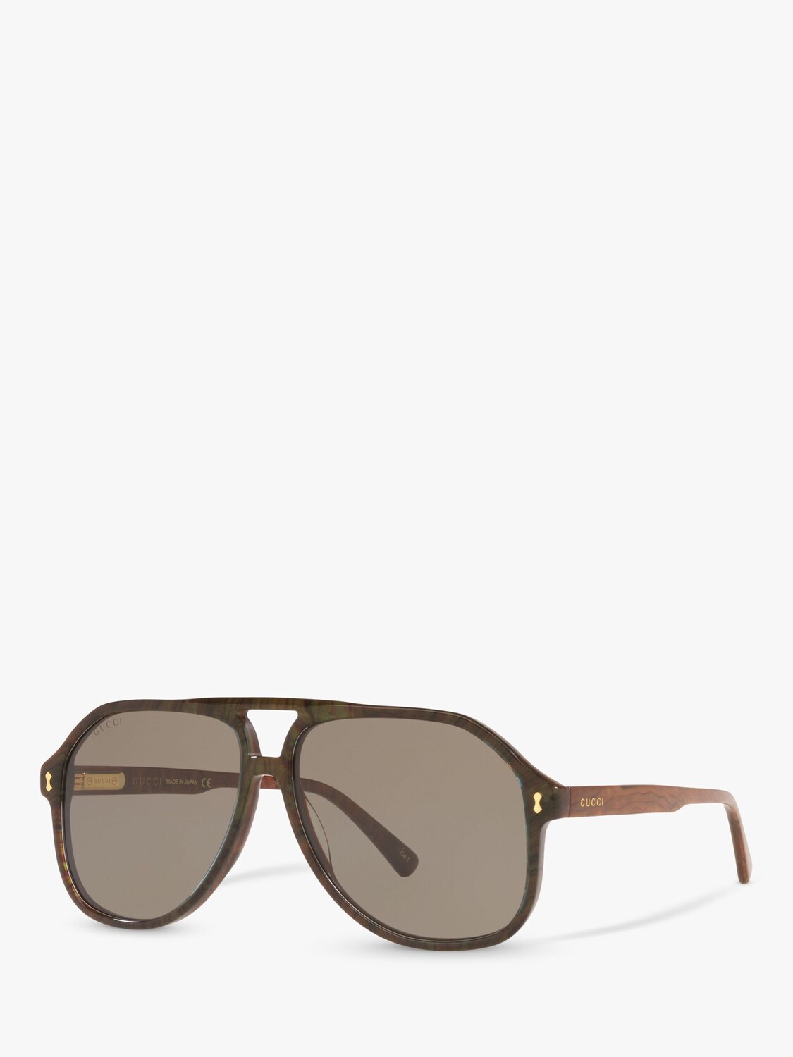 

Мужские солнцезащитные очки-авиаторы Gucci GG1042S, сине-коричневые/серые