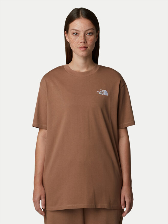 

Футболка оверсайз Simple Dome NF0A87NQ The North Face, коричневый