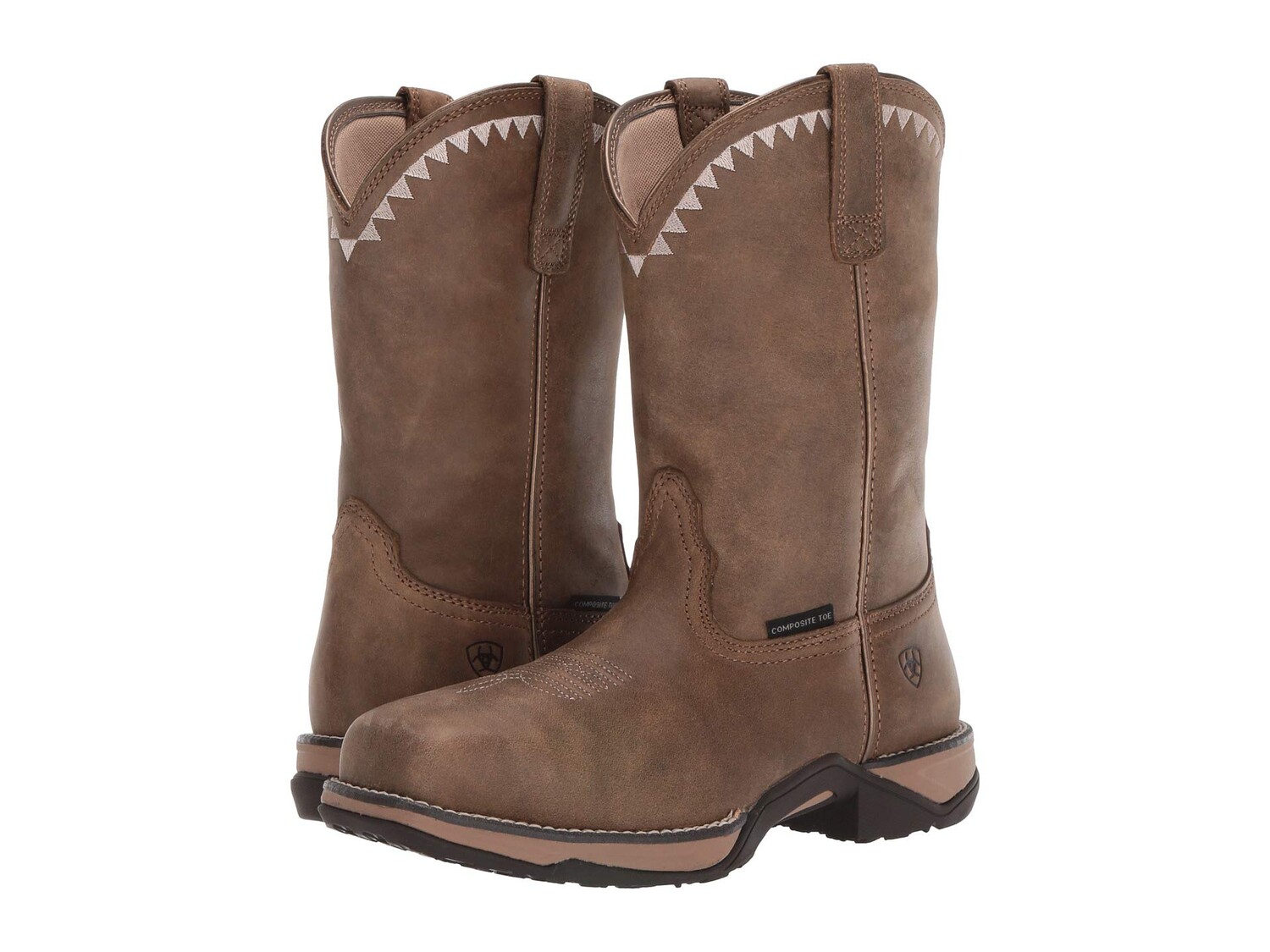 Сапоги женские Ariat Anthem Deco Composite Toe кожаные ковбойские, коричневый — фото 2