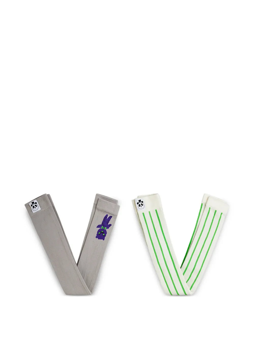 

Леггинсы с мультяшным принтом (набор из двух штук) Mini Rodini, бежевый