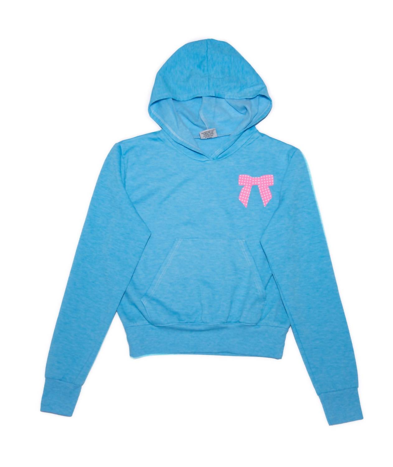 

Детская розовая клетчатая худи с бантом в аквамариновом цвете Firehouse