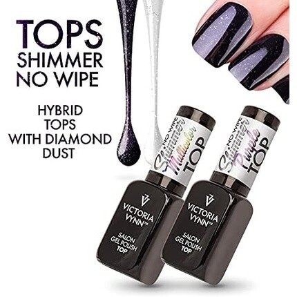 Victoria Vynn Top Shimmer No Wipe UV Led Гель-лак для ногтей Soak Off 8 мл, разноцветный — фото 3