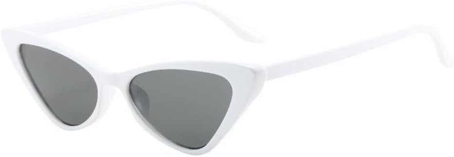 

Солнцезащитные очки «кошачий глаз» для женщин, винтажный стиль, зеркальные очки-бабочки, ретро-стиль, летние очки, металлические очки с защитой от УФ-излучения UV40 MTZJH, White