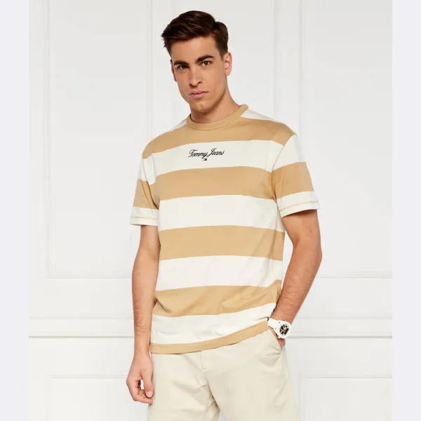Футболка стандартного кроя с яркими полосками Tommy Hilfiger, желтый — фото 2