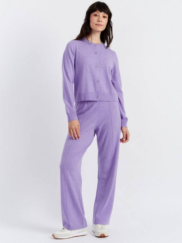 

Кардиган с круглым вырезом из шерсти и кашемира Chinti & Parker, цвет Lilac Melange