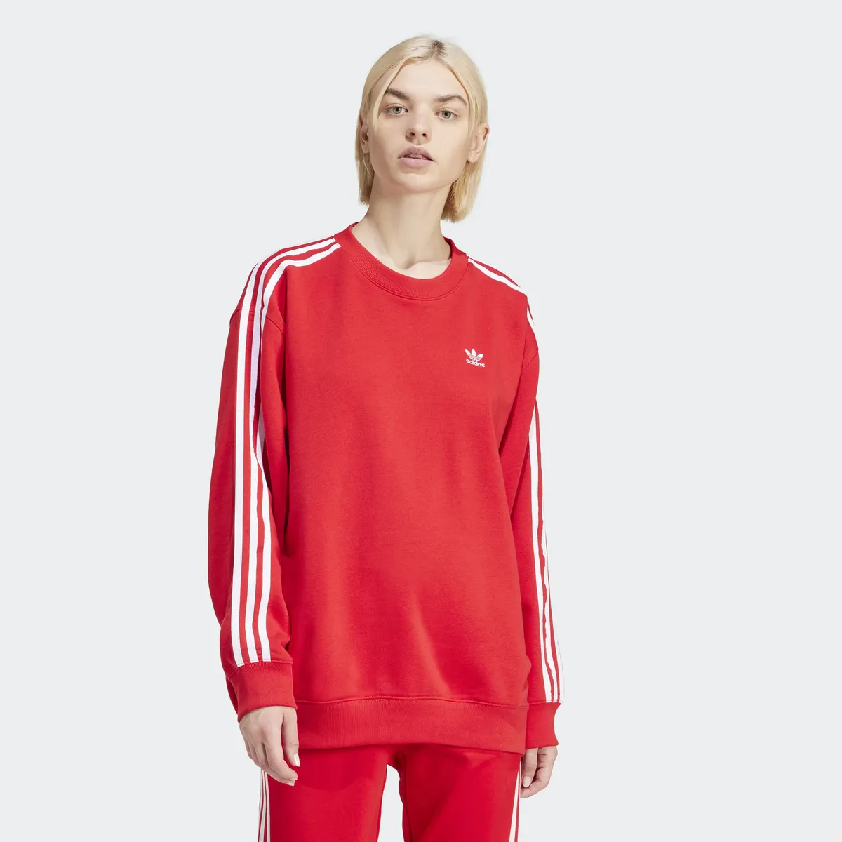 

Толстовка Adidas Originals "3 S CREW OS", цвет Better Scarlet