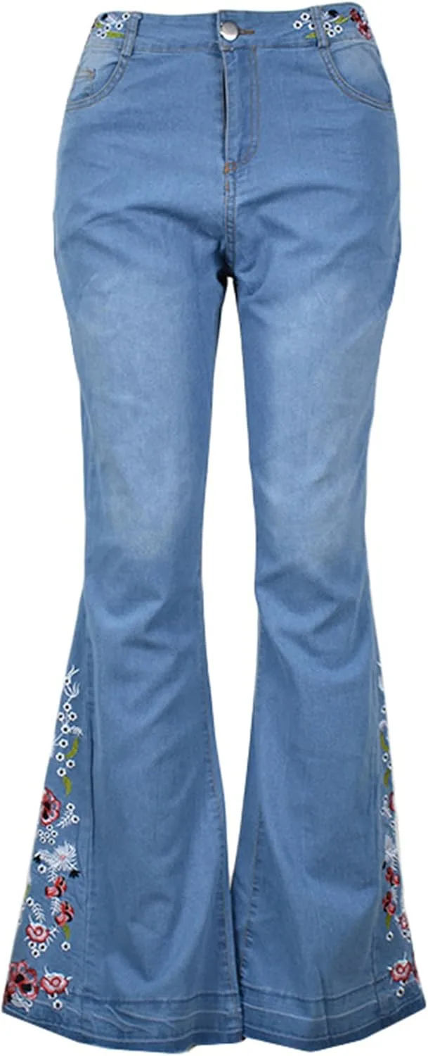 

Джинсы Andongnywell Bell Bottom с цветочной вышивкой