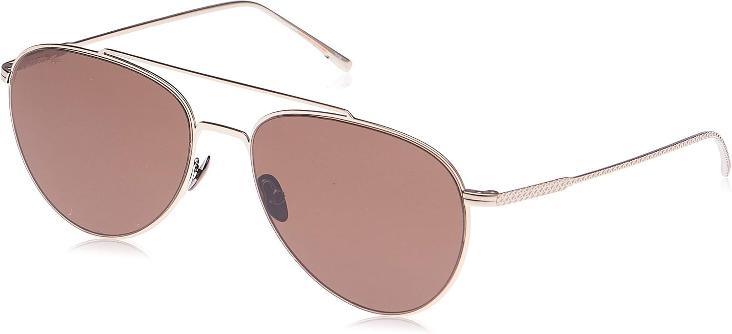 

Lacoste L195s авиаторские солнцезащитные очки, Matte Palladium/Green