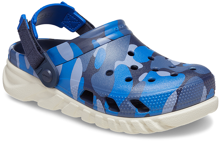 Crocs Duet Max II 2 Camo Redux Clog 'Navy Stucco' в темно-синем и бетонно-сером цвете, цвет Dark Blue/Concrete Gray — фото 3