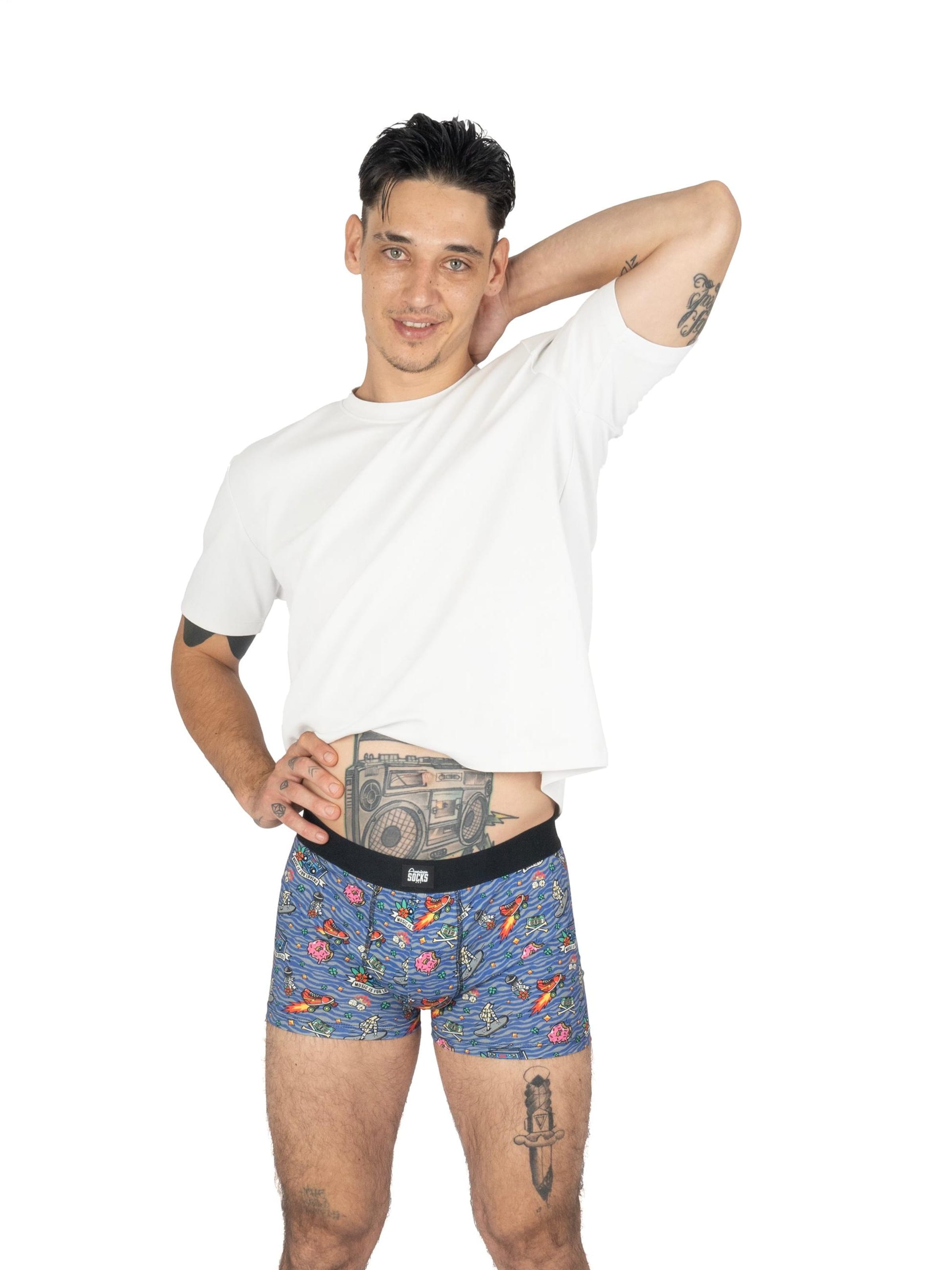 

American Socks Боксеры 'Music is for Lovers' в синем цвете