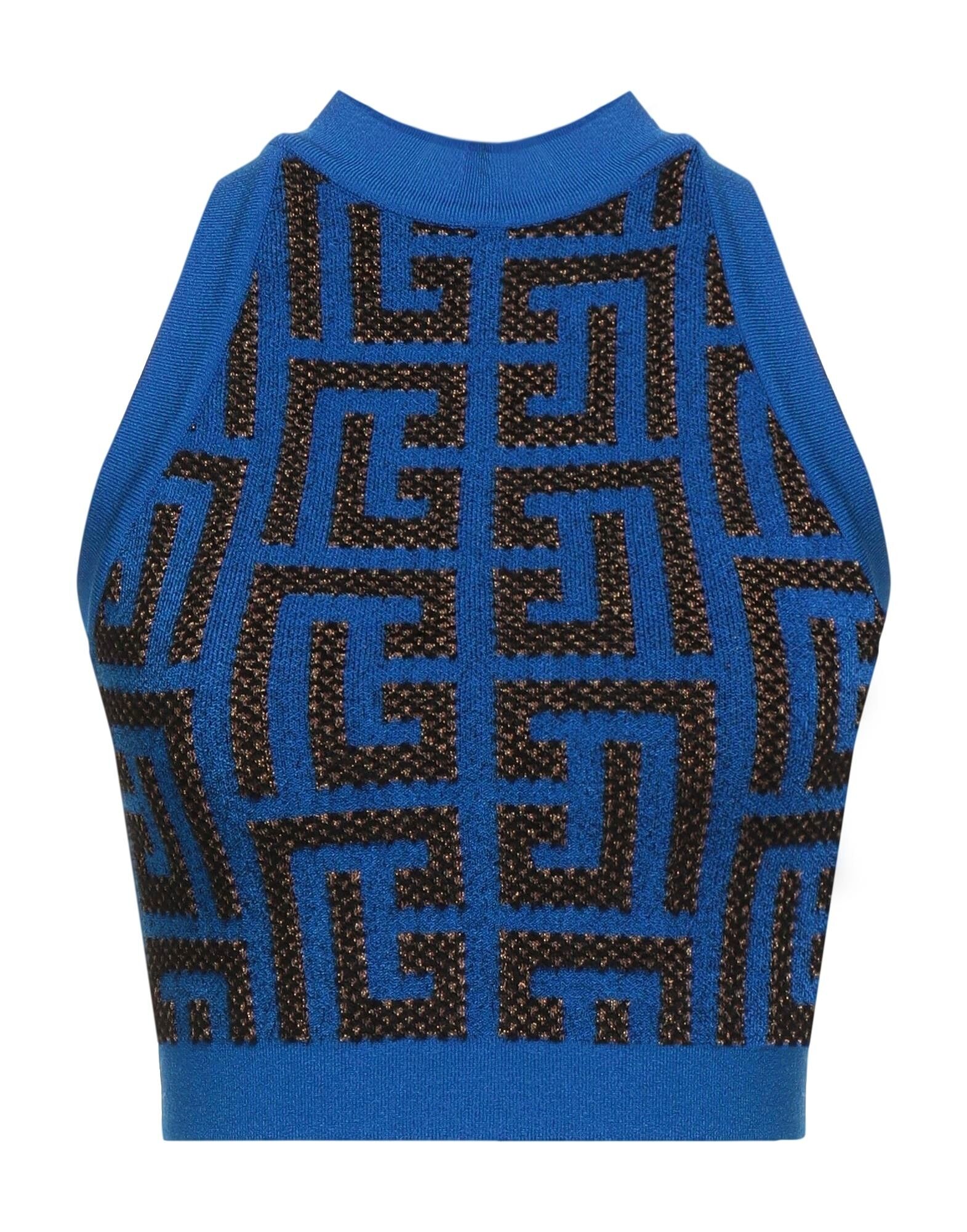 

Кроп-топ Balmain, ярко-синий