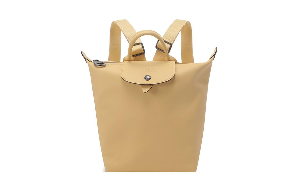 

LONGCHAMP Сумка-рюкзак Le Pliage из коровьей кожи, женский рюкзак пшенично-желтого цвета