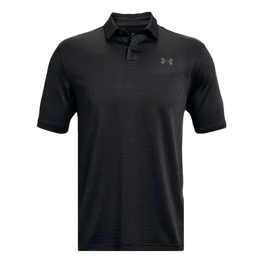 

Рубашка поло performance stripe polo shirt 'black' Under Armour, черный