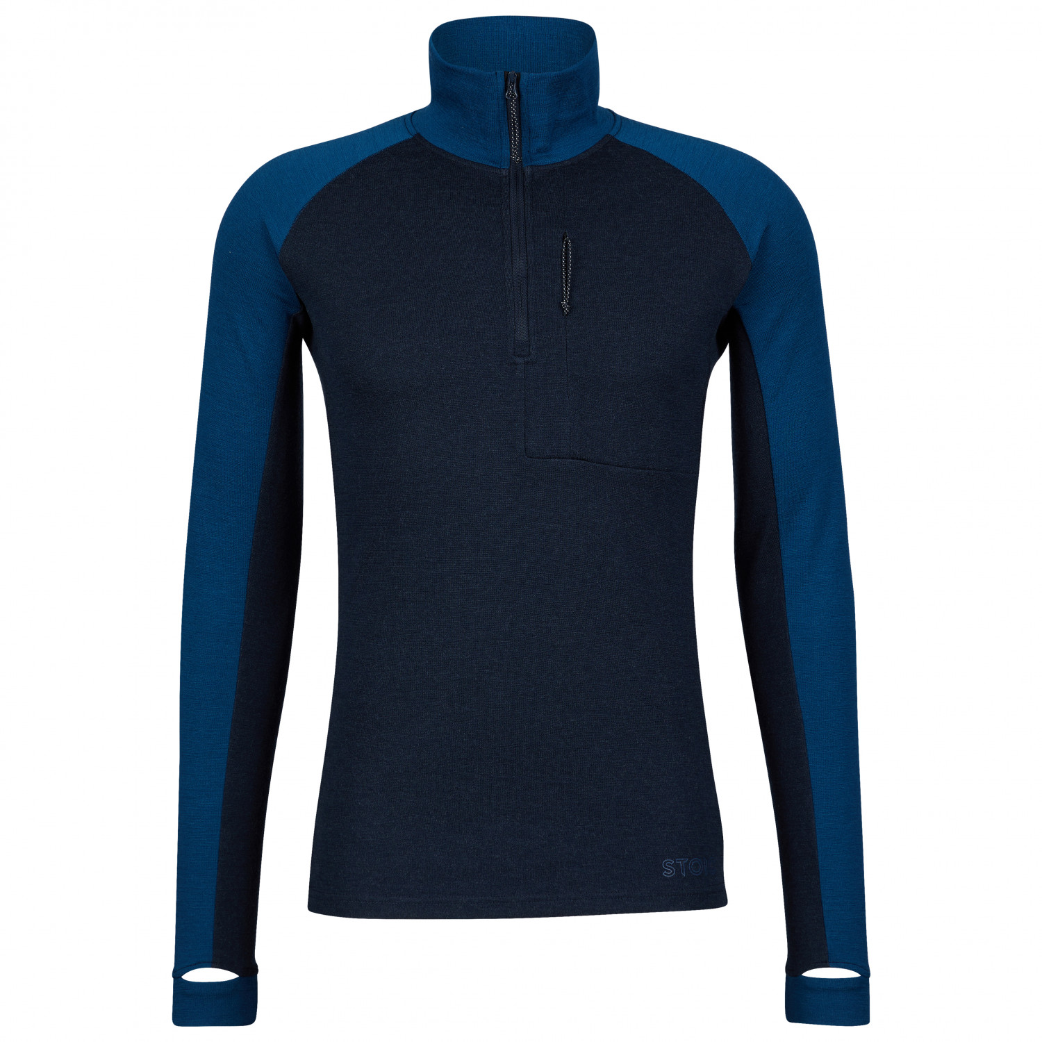 

Свитер из мериноса Stoic Merino260 StadjanSt Zip Pullover, цвет Dark Navy/True Blue