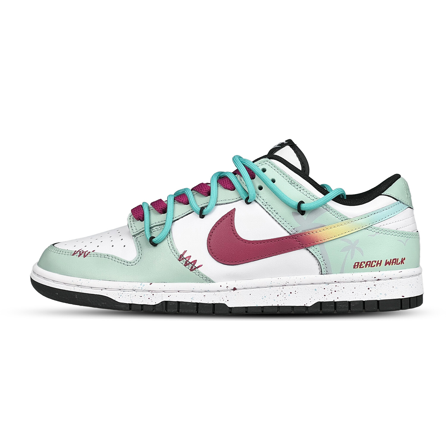 

Кроссовки Nike Dunk Skateboard Shoes Women's Low-Top White Green, Зеленый, Кроссовки Nike Dunk Skateboard Shoes Women's Low-Top White Green
