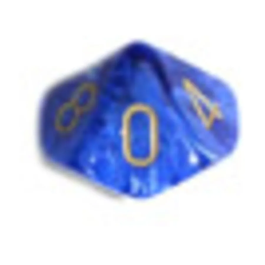 

d10 Синий с золотом (10), Dice - Vortex - d10 (Chessex)