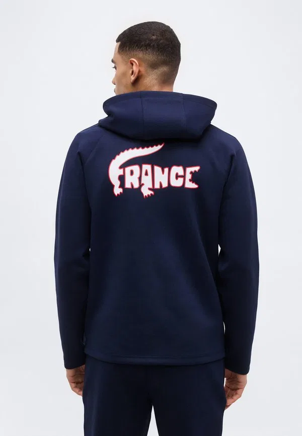 Теннисная куртка, тренировочная куртка французской команды Lacoste Sport, Navy Blue