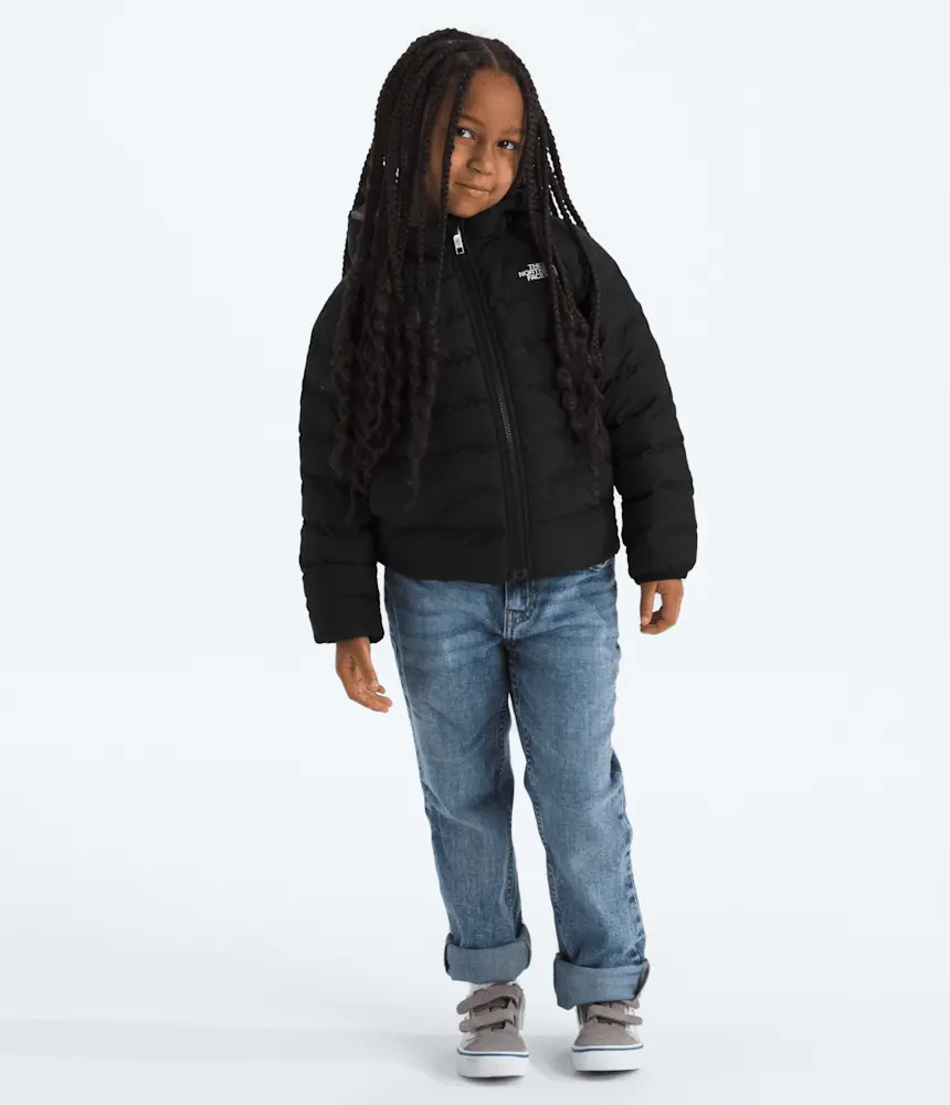 Детская двусторонняя куртка Perrito с капюшоном The North Face, TNF Black/Smoked Pearl — фото 4