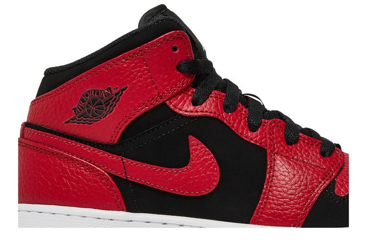 Кроссовки Air Jordan Air Jordan 1 Mid GS 'Black Gym Red', красный — фото 3