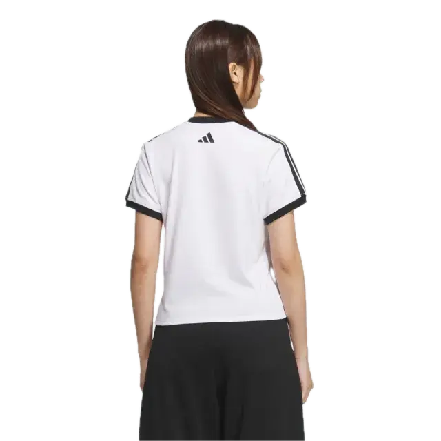 Футболка (WMNS) adidas Dance T-Shirt 'White Black' — фото 2