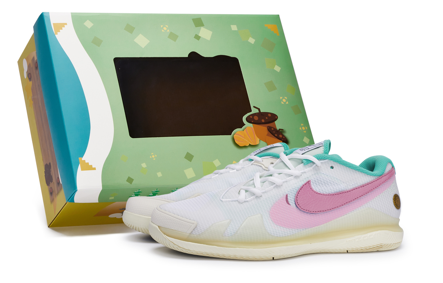 Nike Кроссовки Air Zoom Vapor Pro унисекс низкие розово-белые, цвет White Pink — фото 3
