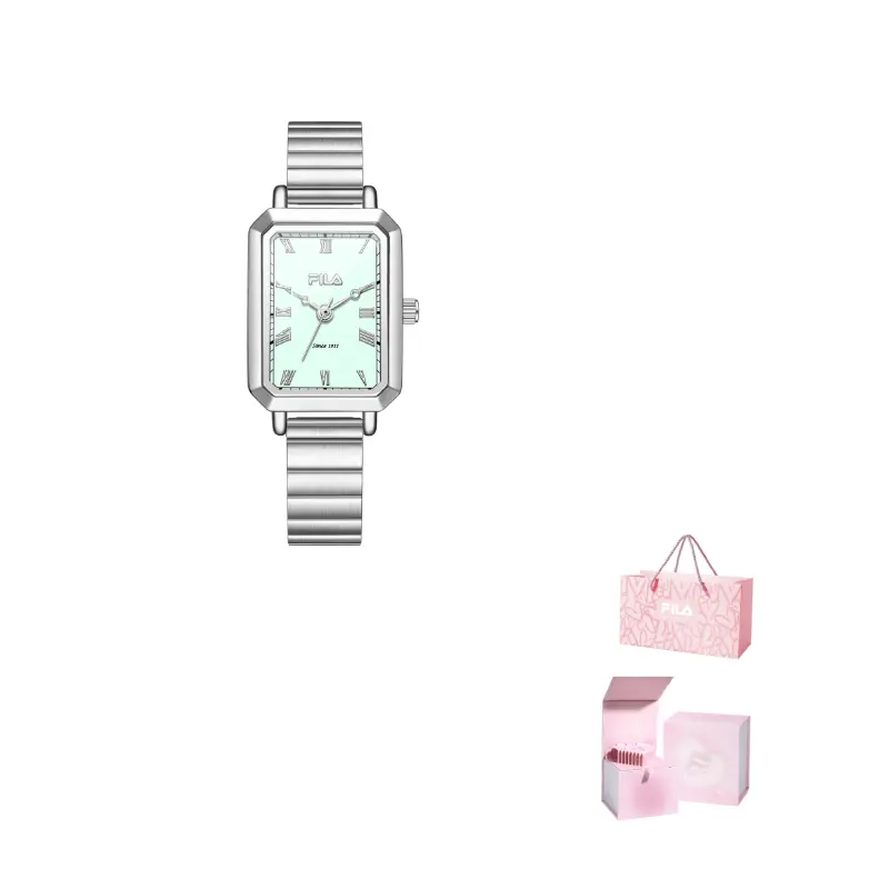 

FILA Часы Mint Mambo Green Sugar Cube Collection Macaron с кварцевым механизмом, розовый циферблат, женские