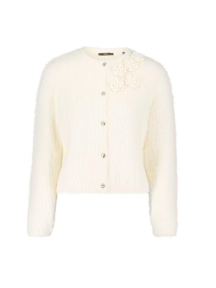 

Кардиган Zero Strickjacke mit Blumen, цвет Eggnog