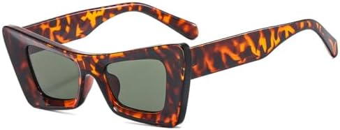 

Популярные модные солнцезащитные очки 2027 года для женщин, ретро-очки с защитой от УФ-излучения UV400, модные красные и желтые солнцезащитные очки для мужчин MTZJH, Leopard Dark Green