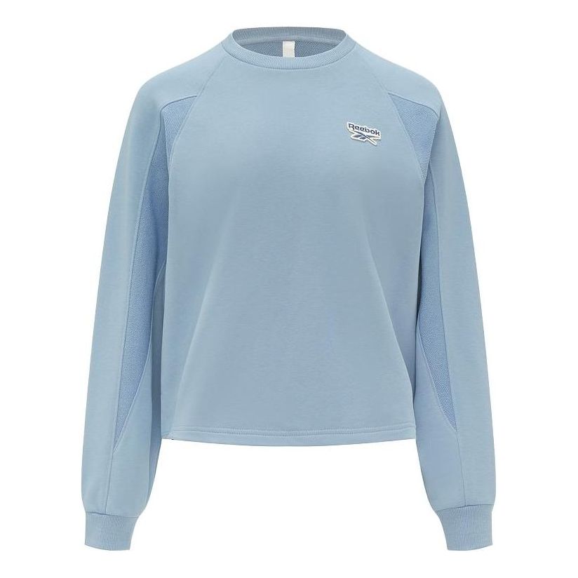 

Свитер (WMNS) Reebok Round Neck Knitted Loose Casual Pullover Sweatshirt 'Blue', синий