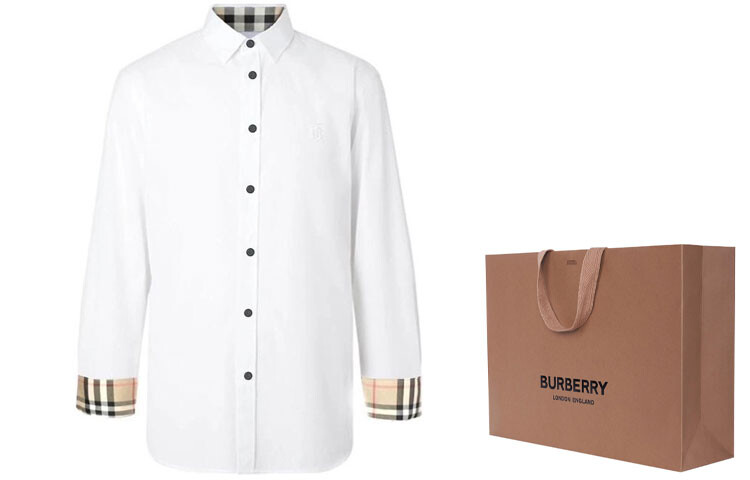 Рубашка мужская Burberry, Подарочный пакет, Хлопок — фото 2