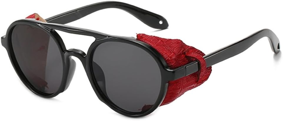 

Винтажные солнцезащитные очки в стиле стимпанк для женщин и мужчин, ретро круглые мужские солнцезащитные очки, винтажные очки для вождения, защита от УФ-излучения UV400 MTZJH, 3