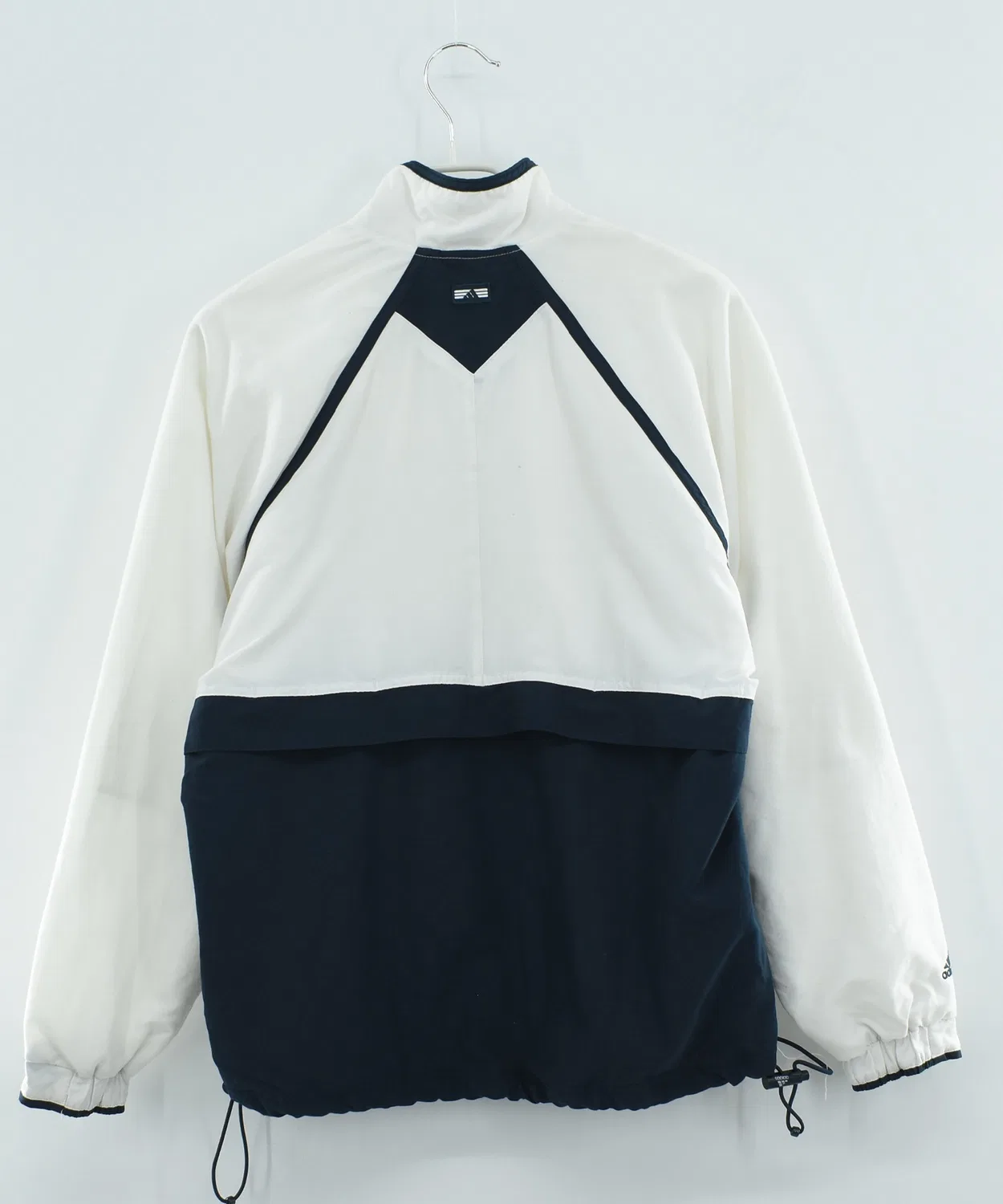Винтажная куртка Adidas Performance Logo Full Zip, полиэстер, белая — фото 3