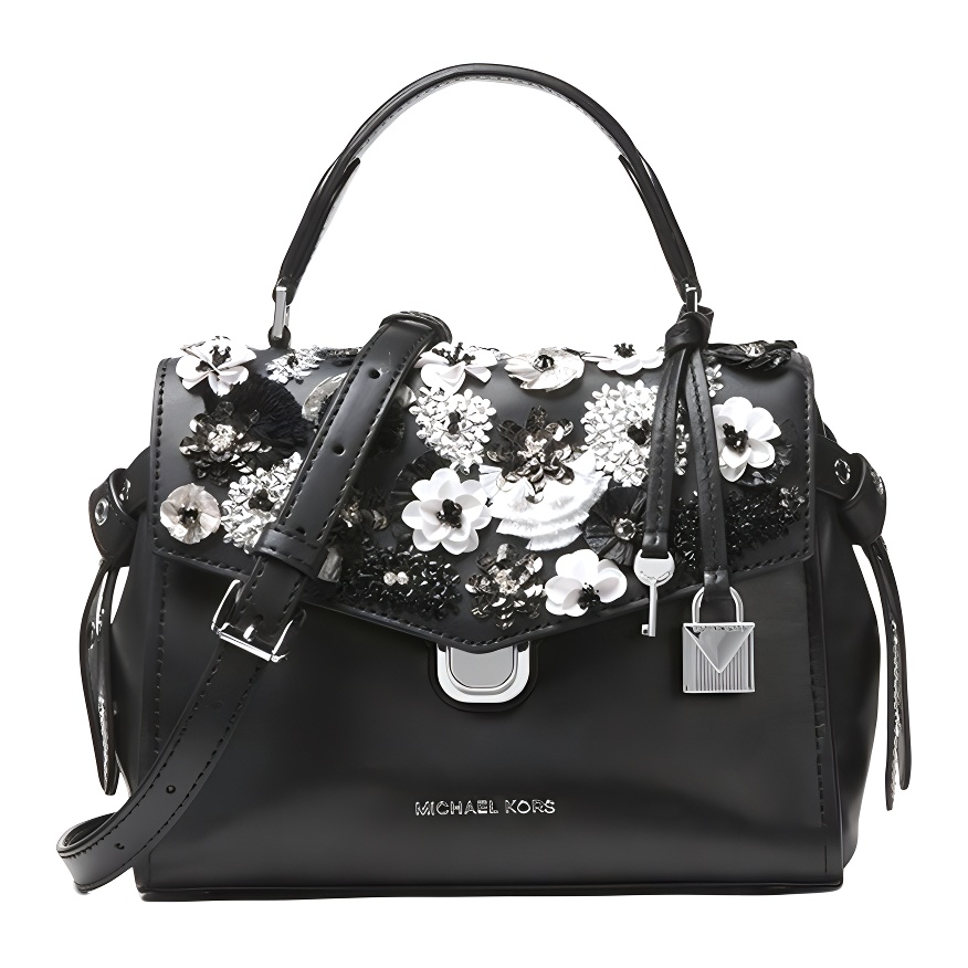 

MICHAEL KORS Кожаная сумка Bristol на одно плечо маленькая женская черная