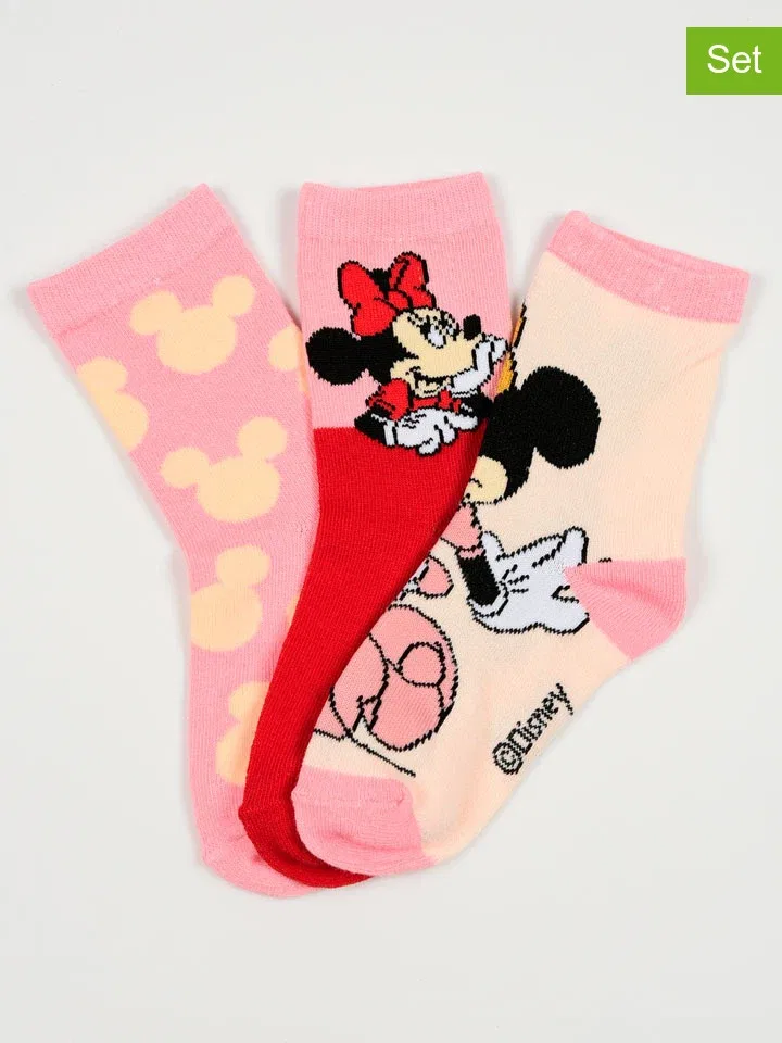 Носки Minnie, розовый/красный, Disney Minnie Mouse