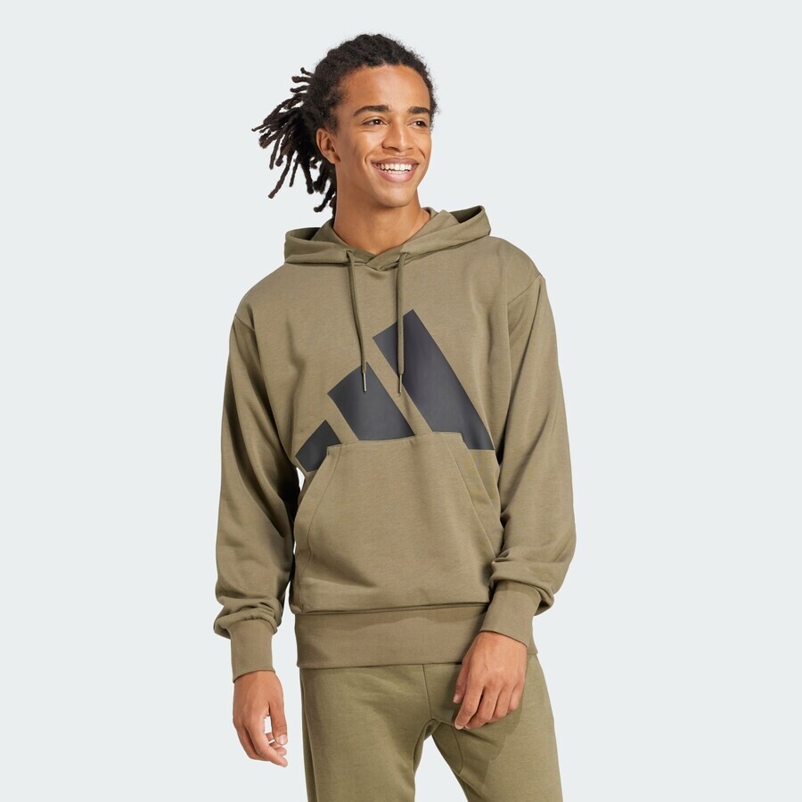 Свитер с капюшоном на молнии ADIDAS SPORTSWEAR Athletic Sweatshirt Essentials, зеленый — фото 2