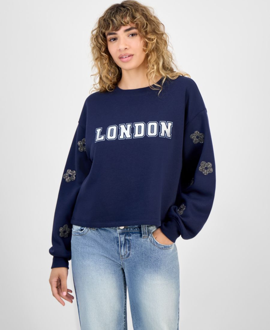 

Детская толстовка, украшенная стразами Madden Girl, Navy London