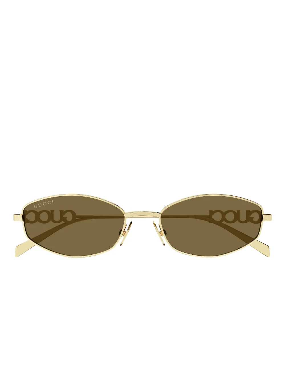 

Солнцезащитные очки в овальной оправе Gucci Eyewear, золотой