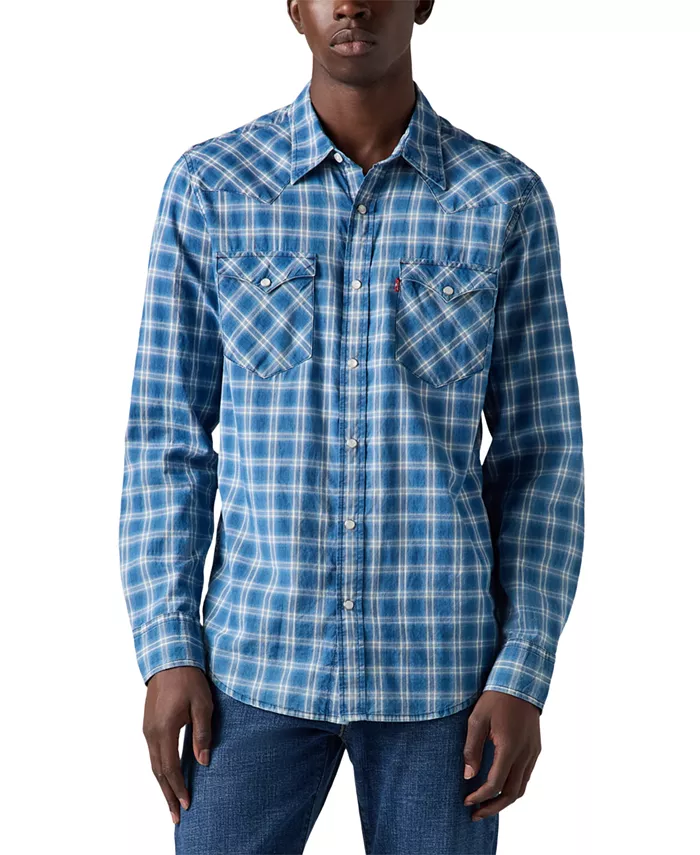 

Мужская классическая рубашка стандартного кроя в стиле вестерн Levi'S, синий