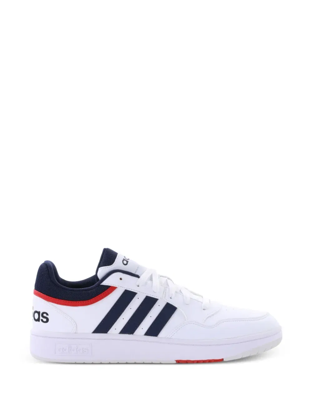 Кроссовки Hoops 3.0 с низкими полосками Adidas, белый
