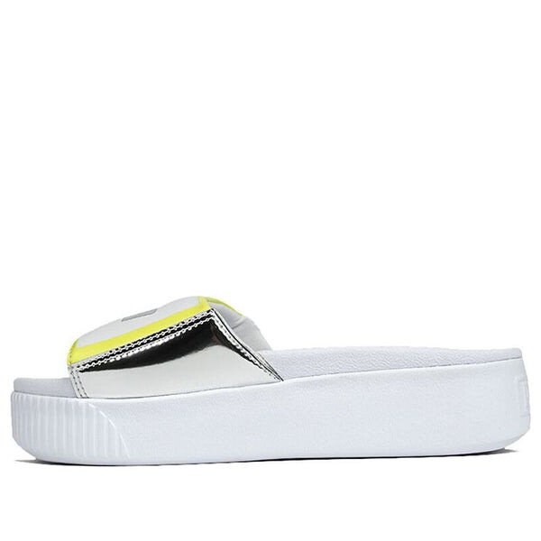 Тапочки platform slide tz 'white silver' Puma, белый