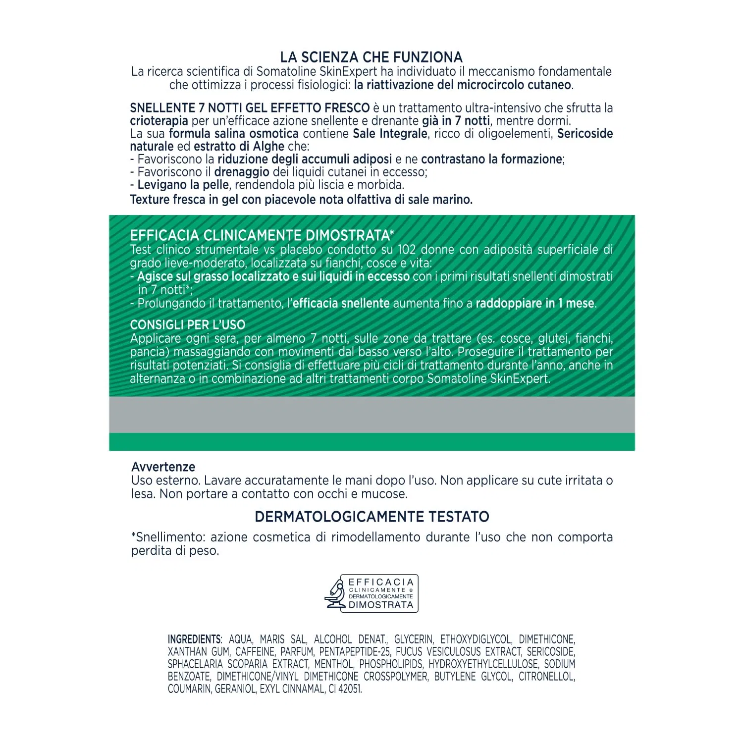 Гель для похудения Somatoline Ultra Intensive Fresh Gel 7 Nights Somatoline Skinexpert — фото 3