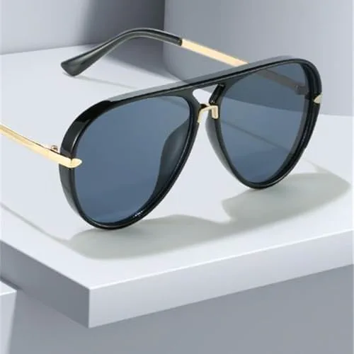 

Солнцезащитные очки унисекс с большим лицом, летняя защита от солнца, пылезащитные очки светло-зеленого цвета, металлический солнцезащитный козырек MTZJH, Green