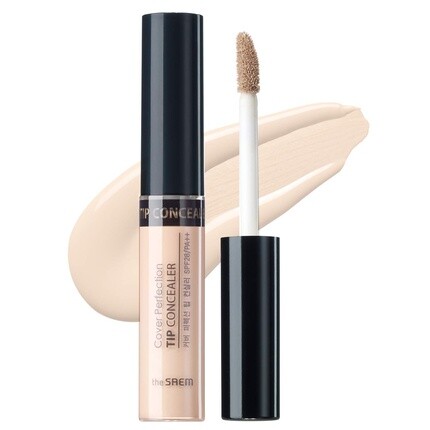 

THE SAEM Cover Perfection Tip Жидкий многофункциональный консилер для макияжа с полным покрытием, 0,2 жидких унции. 0,23 жидких унции ледяного бежевого цвета Thesaem