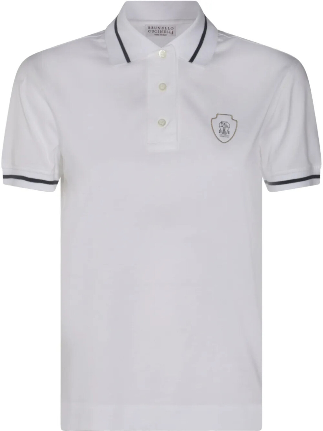 

Brunello Cucinelli рубашка поло Tennis с логотипом, белый