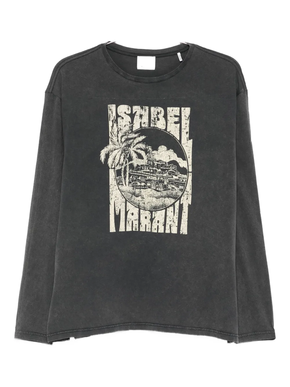 

Футболка с длинным рукавом и графическим принтом ISABEL MARANT, серый