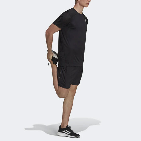 Футболка adidas Solid Color Logo Round Neck Short Sleeve Black, мультиколор — фото 2
