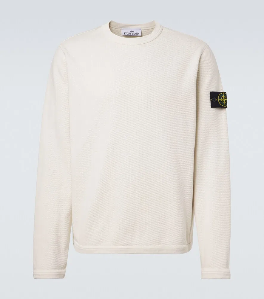 Толстовка из хлопкового трикотажа Stone Island, белый
