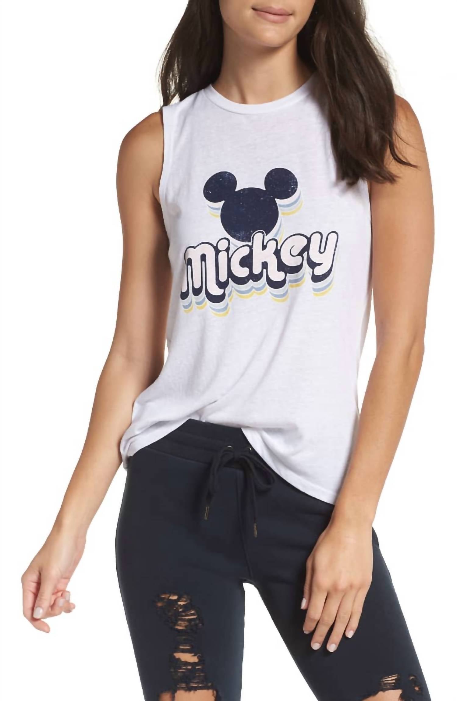 

Майка Mickey High Low Muscle белого цвета DAVID LERNER