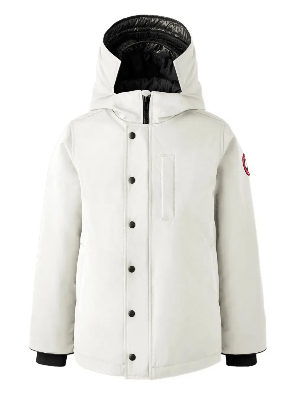 Куртка с капюшоном и нашивкой с логотипом Canada Goose Kids, белый
