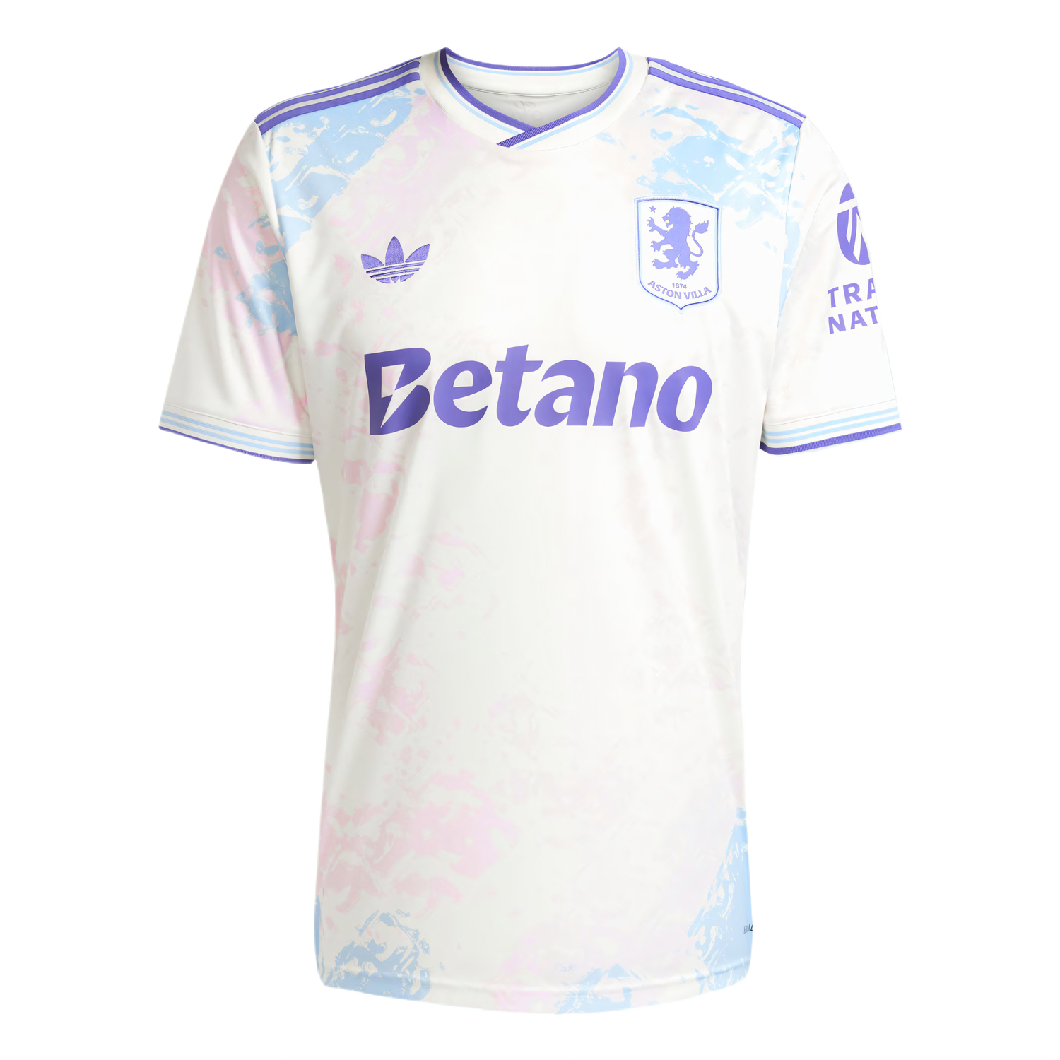 

Футболка Aston Villa FC 25/26 Third Jersey мужская Adidas Originals, белый/синий